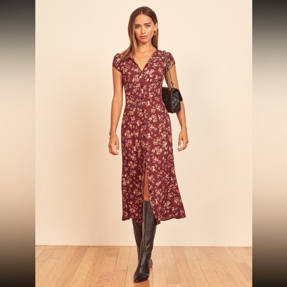 Reformation floral Fauna boho dress w prairie shabby chic vibe - Picture 3 of 15